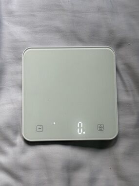 White Digital Kitchen Scale with Tare and Unit Functions